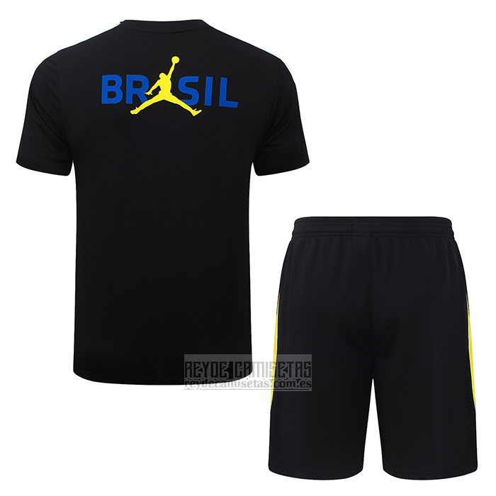 Chandal del Brasil Manga Corta 2026-2027 Negro - Pantalon Corto